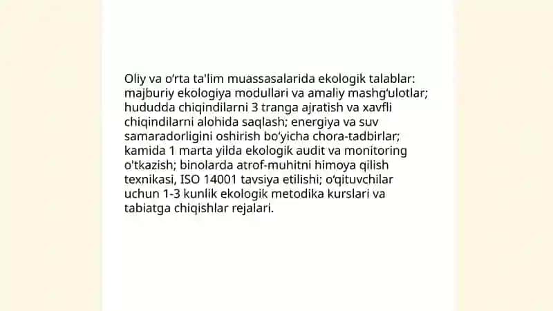 Tabiatni muhofaza qilish masalalarini meyoriy hujattlarda yoritilishi 4
