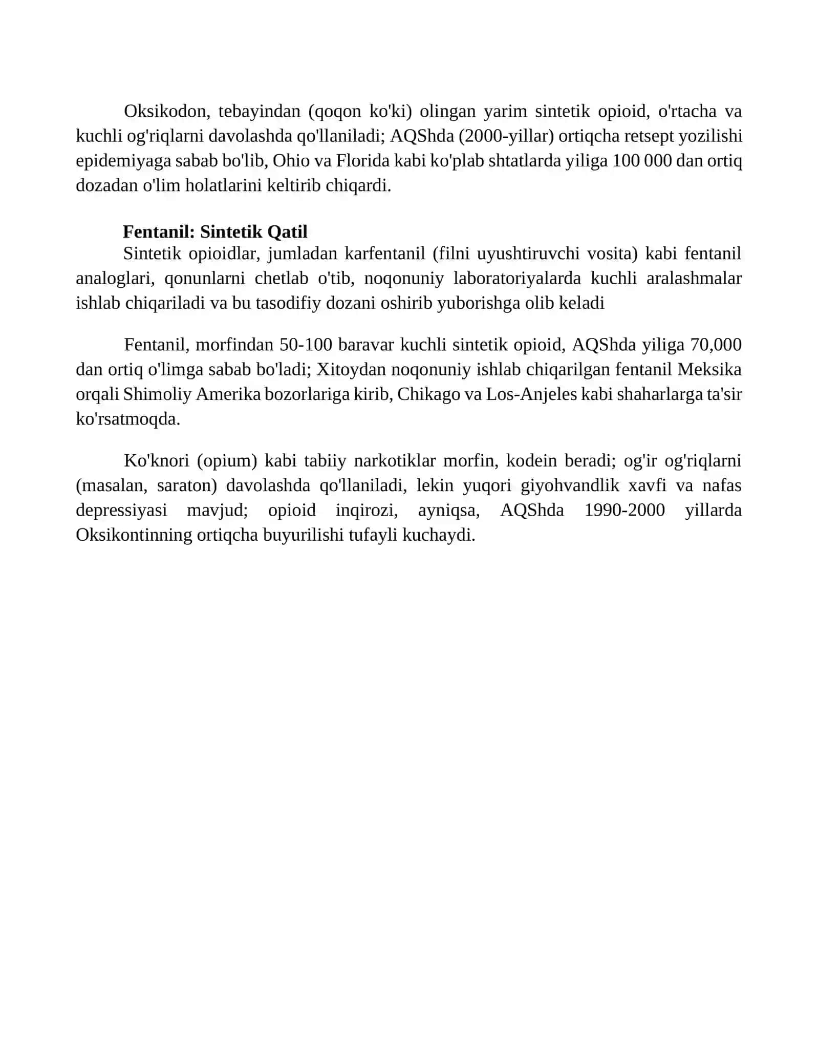 Tabiy va sintetik narkotik vositalari 4