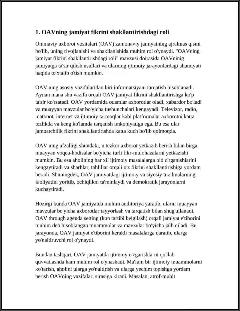Ommaviy axborot vositalarining jamiyatdagi ahamiyati 4