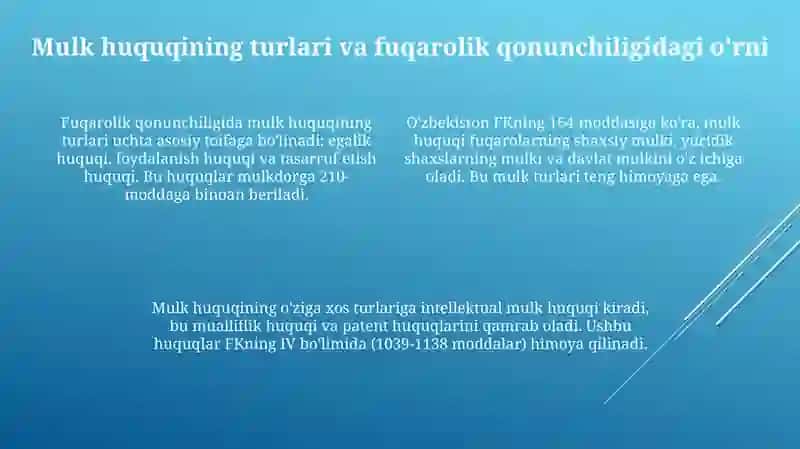 Xususiy mulkning daxlsizligi va davlat tomonidan muhofaza qilinishi 4