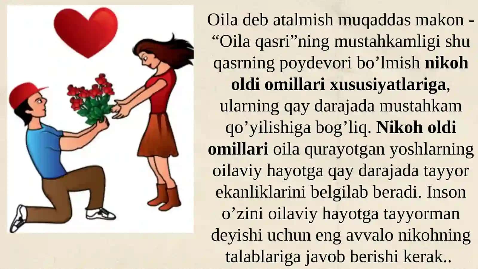 Yoshlarni oilaviy hayotga tayyorlash 4
