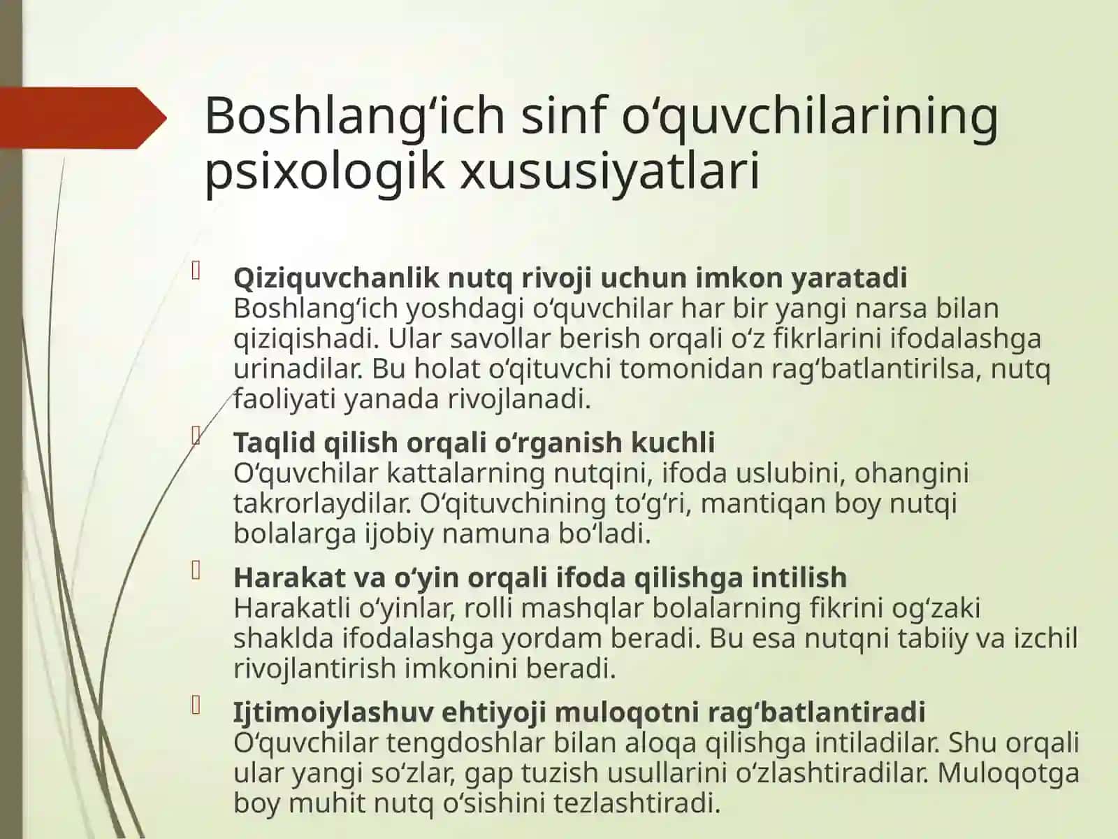 Boshlang‘ich sinf o‘quvchilarini nutqini o‘stirishga oid mashq turlarini ishlab chiqish 4