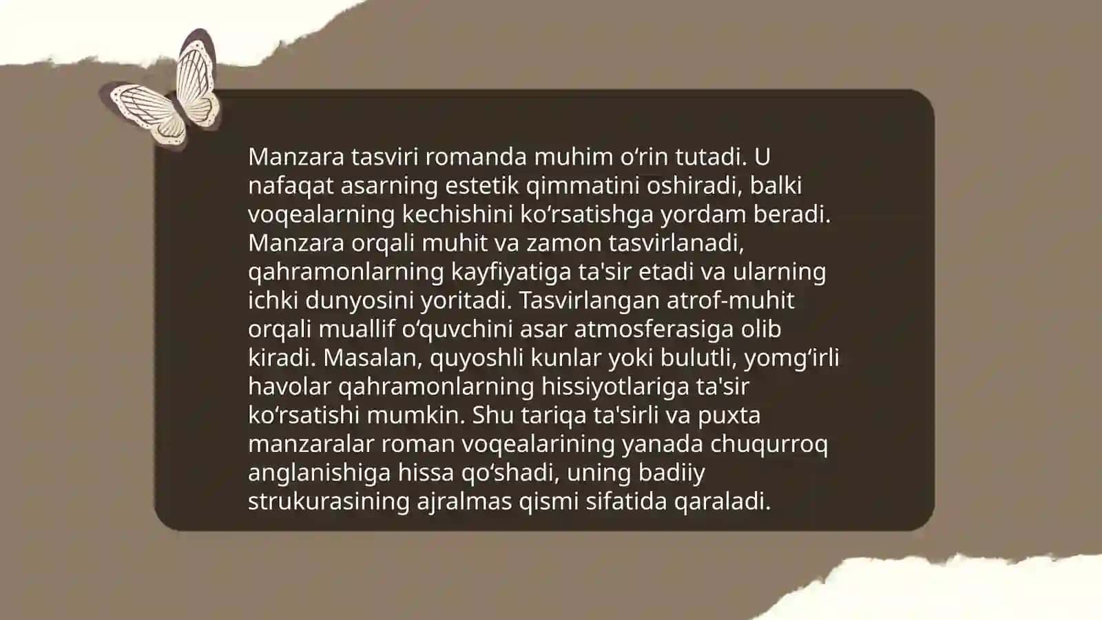 Sharlotta Brontening Jeyn Eyr romani asosida berilgan mezonlar asosida tahlil qilish 4