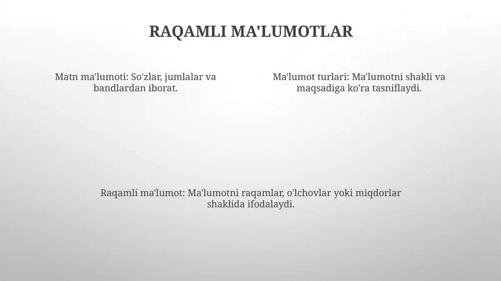 Ma'lumot turlari 4