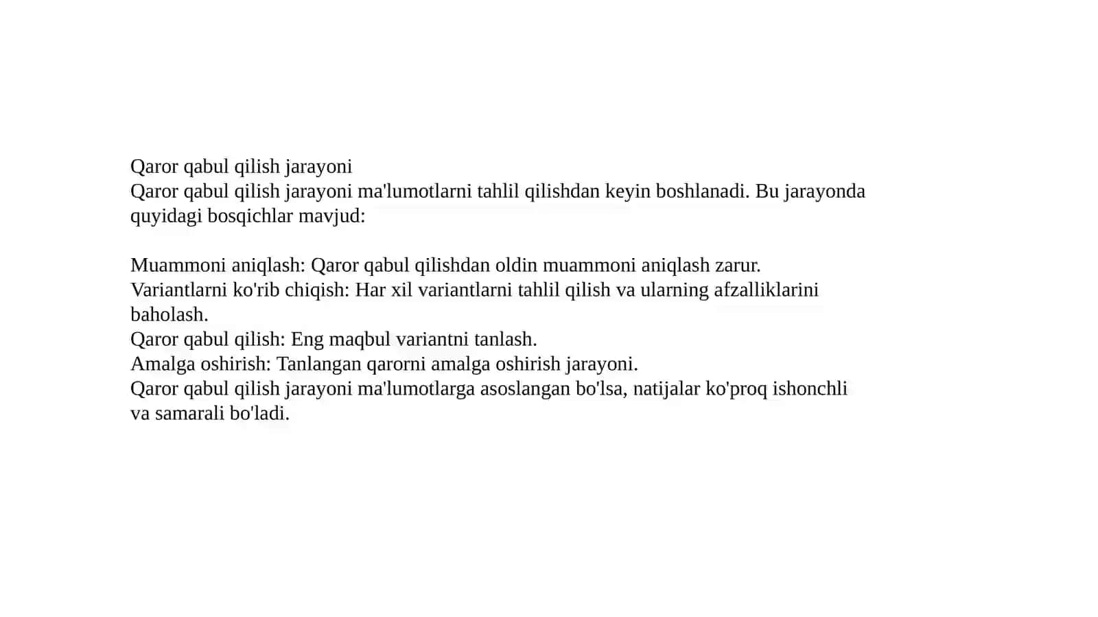 Ma'lumotlarnitahlilqilish va qaror qabul qilish 4