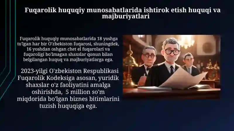 Fuqarolik huquqi subyektlari 4