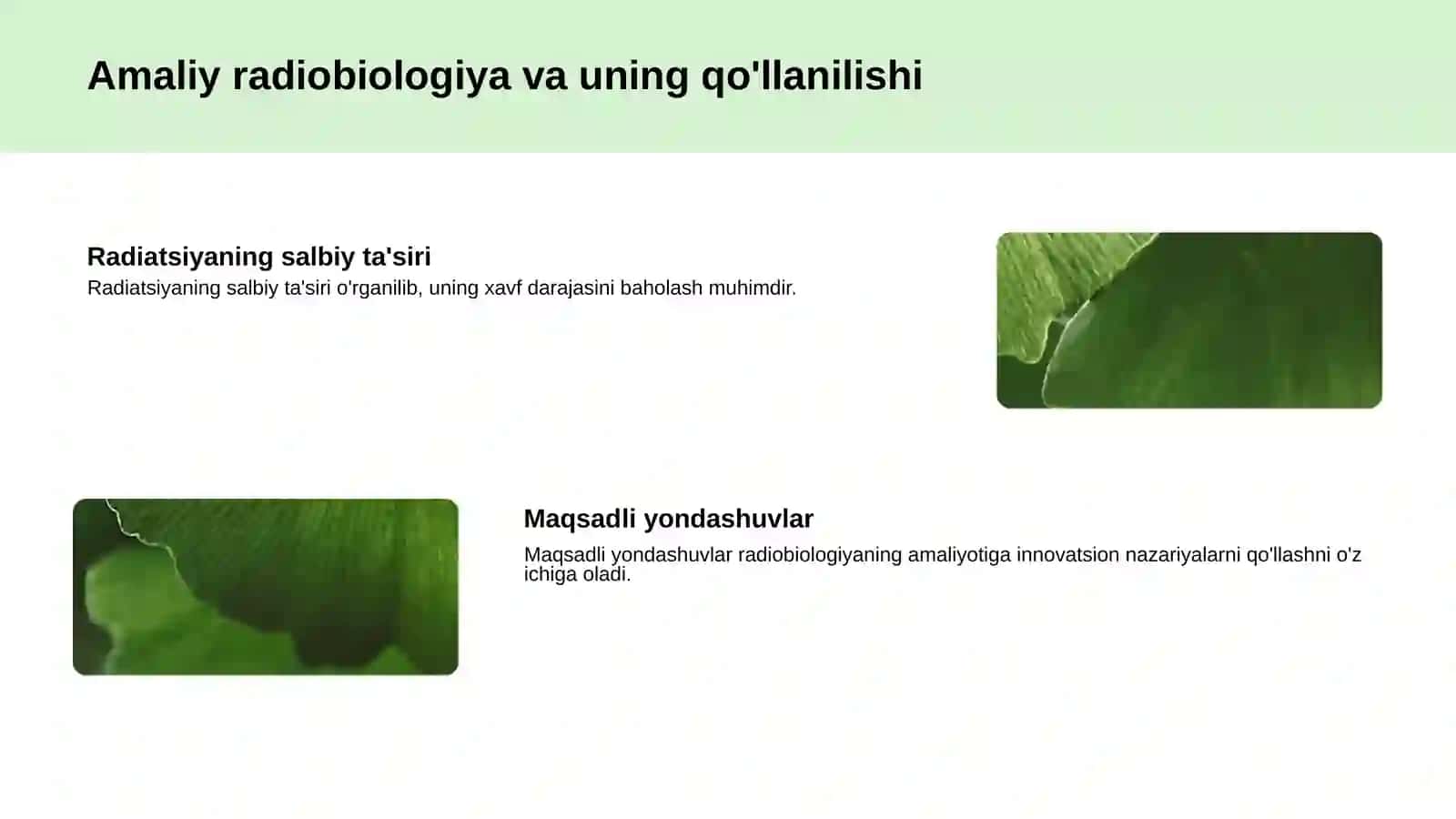 Miqdoriy radiobiologiyaning tegish-nishon va kvadrat funksiya konsepsiyalari 4