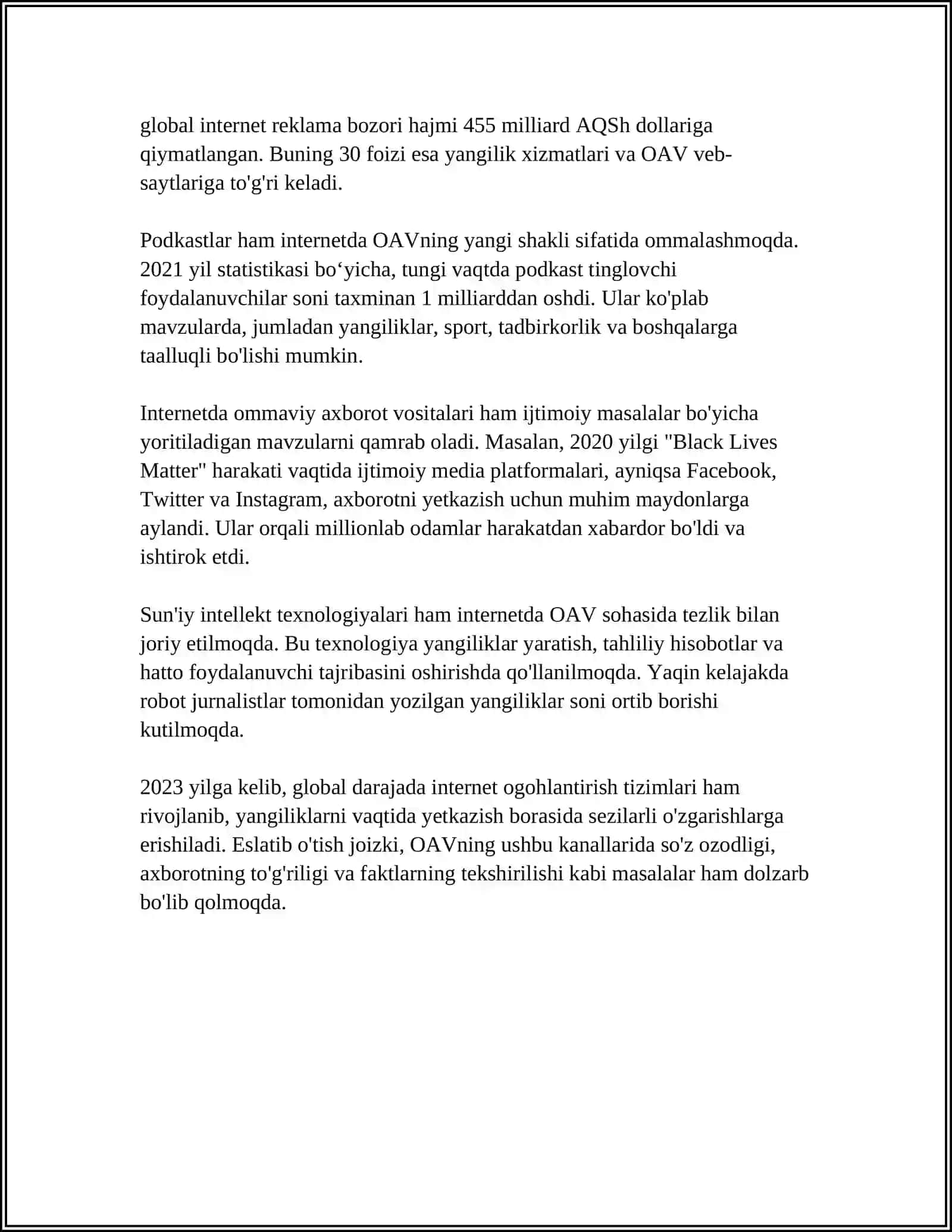 INTERNETNING AYRIM OMMAVIY XIZMATLARI 4