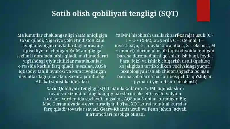 Yalpi ichki mahsulotlarni hisoblash usullari 4