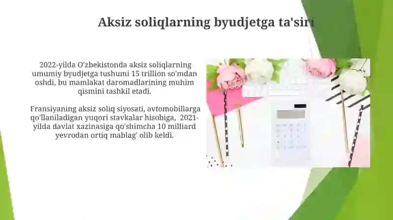 Aksiz solig'ini sitafkalari, xorijiy davlatlar tajribasi 4