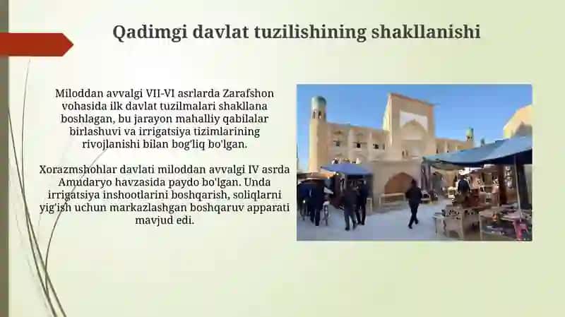 Oʻzbekiston hududida qadimgi davr davlati va huquqi 4
