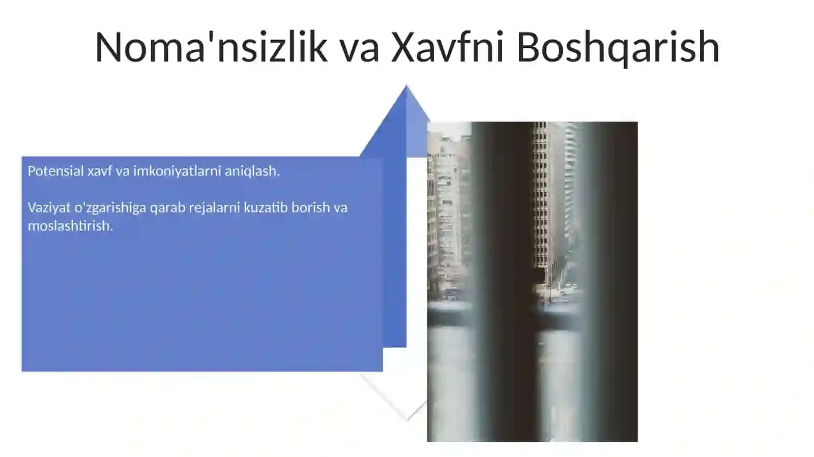 Noaniqlik va tavakkalchilik 4