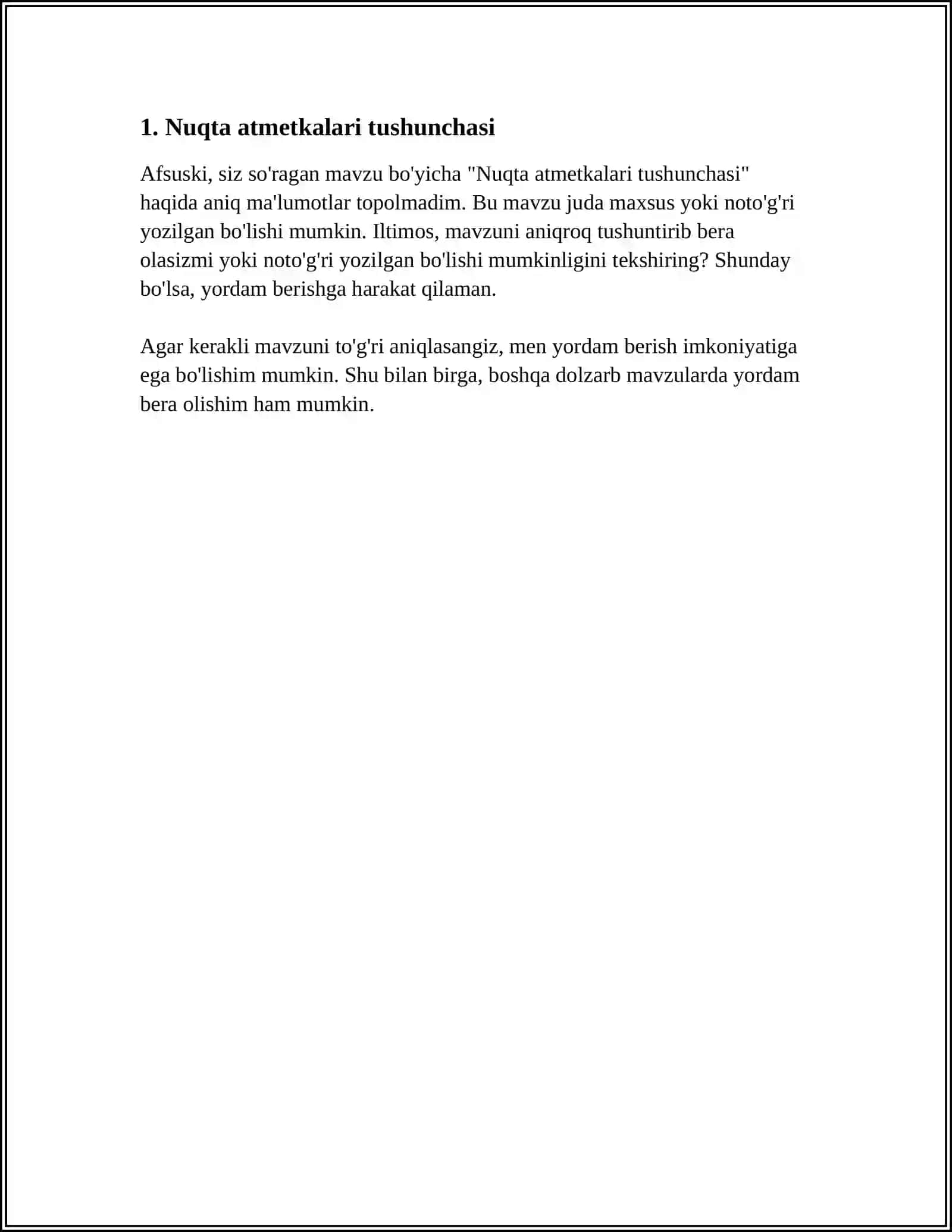 NUQTA ATMETKALARI (QIYMATLARI) BILAN PROEKSIYALASH HAQIDA ASOSIY MAʼLUMOTLAR 4