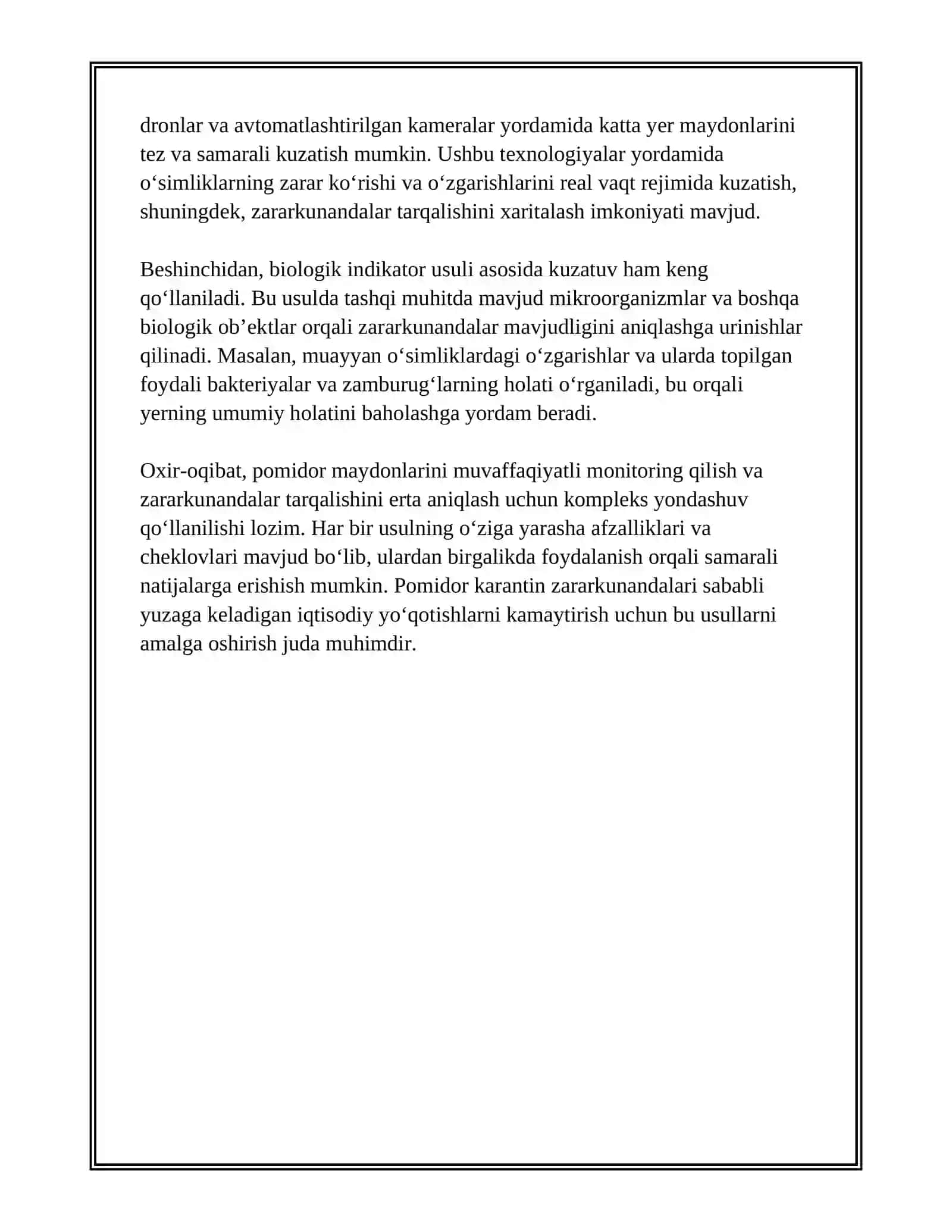 POMIDOR KARANTIN ZARARKUNANDALARINI OLDINDAN ANIQLASH 4