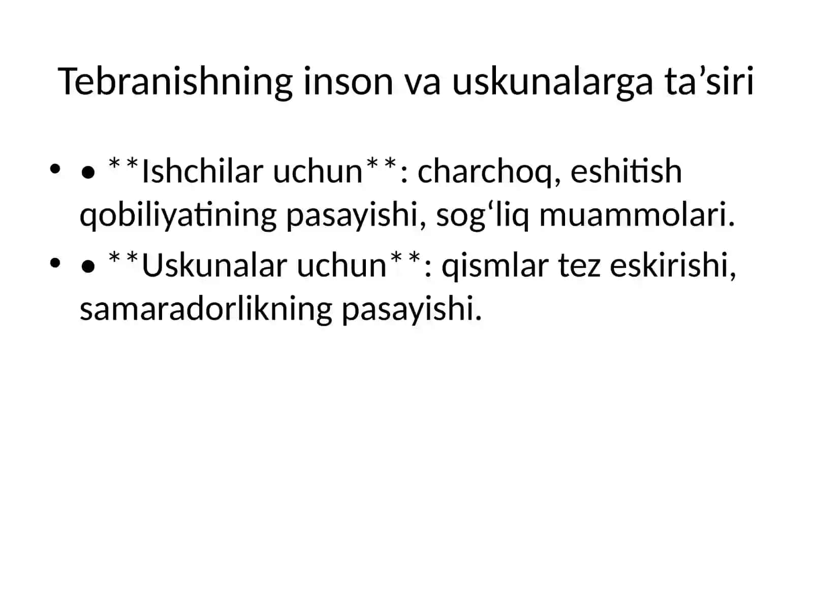Korxonalarda Tebranishli Vaziyatlarni Tekshirish va Baholash 4