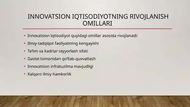 INNOVATSION IQTISODIYOTNI RIVOJLANTIRISHDA XORIJIY TAJRIBALARDAN FOYDALANISH 4