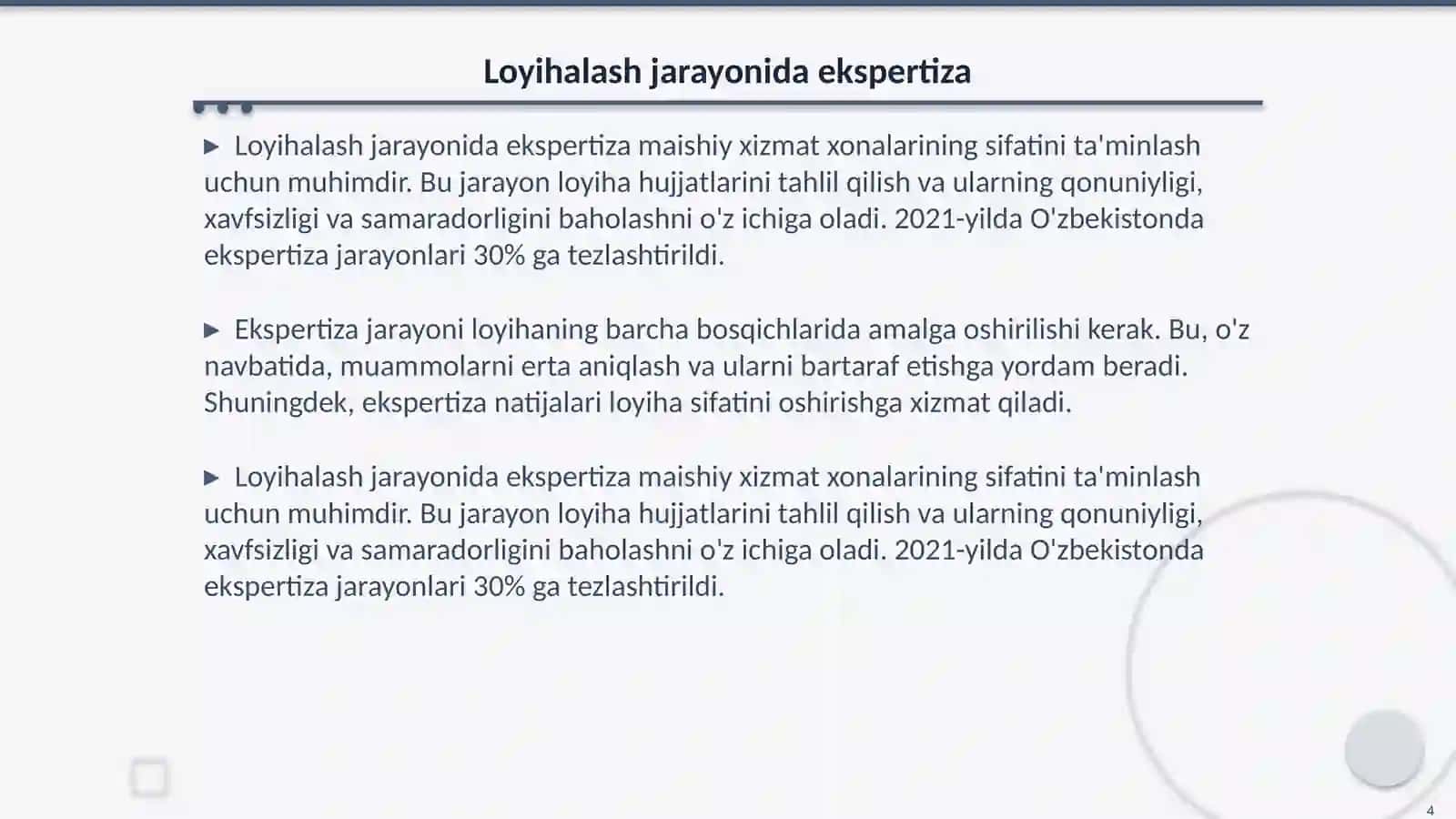 Ishlab chiqarish obektlarida maishiy xizmat xonalar loyixalarini ekspertizasi va xulosa berish 4