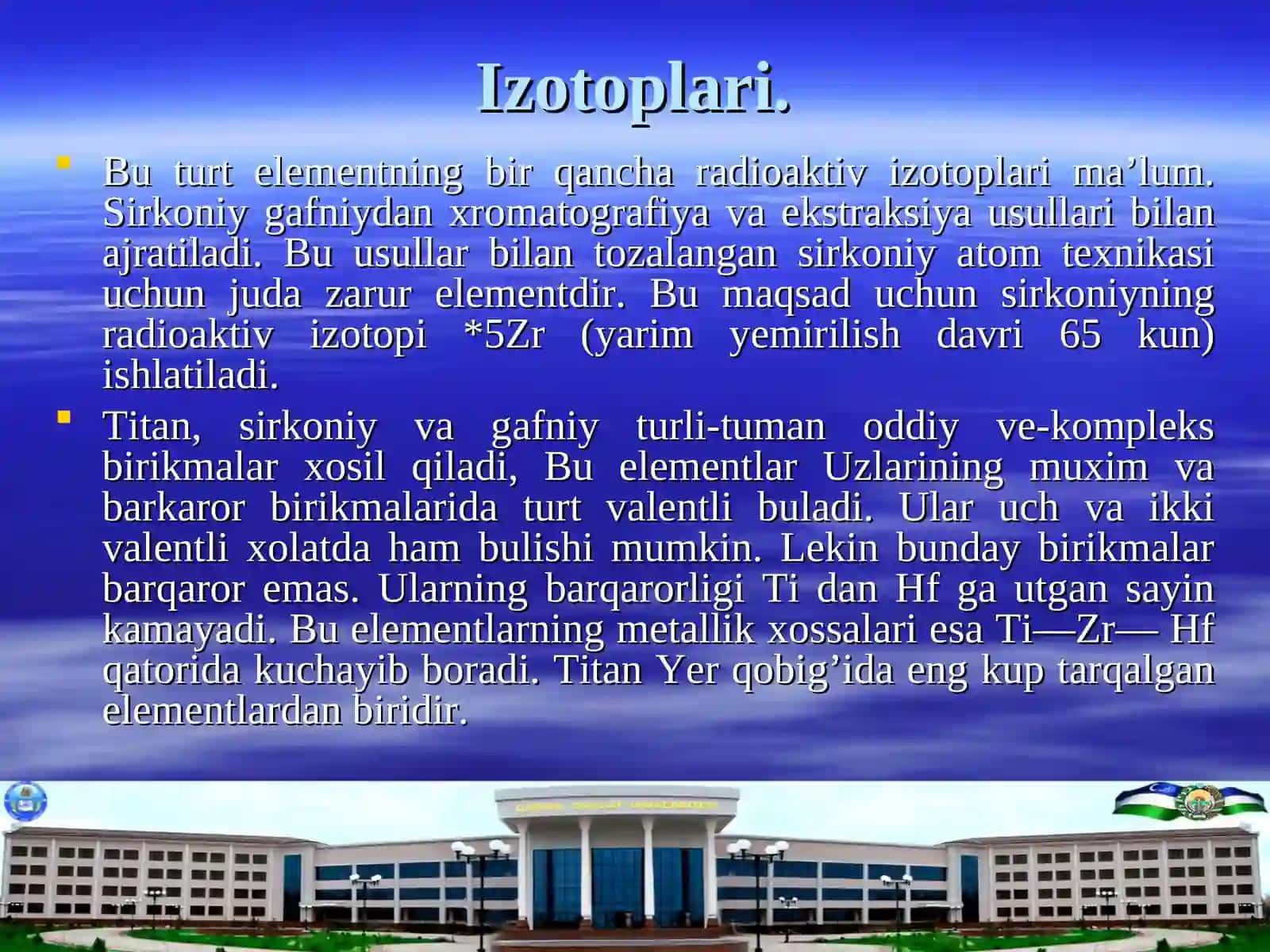 IV guruhning d-elementlari 4