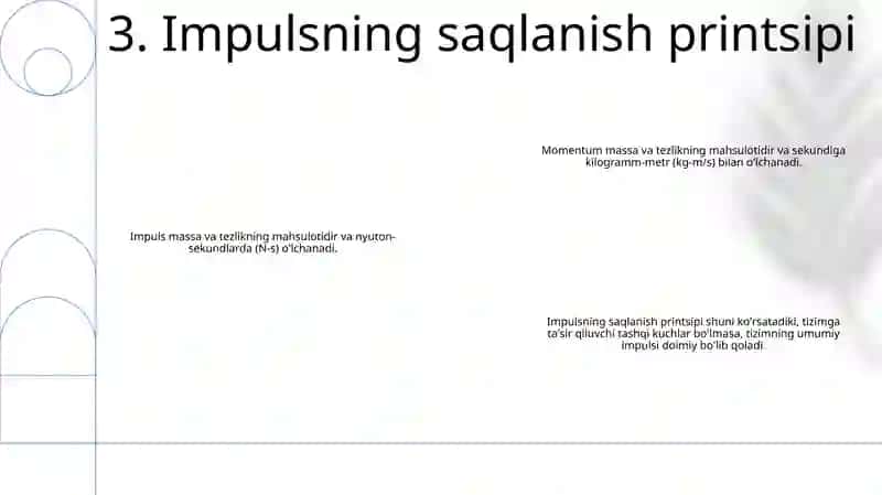 Harakat Miqdori Impulsining Saqlanish Qonuni 4