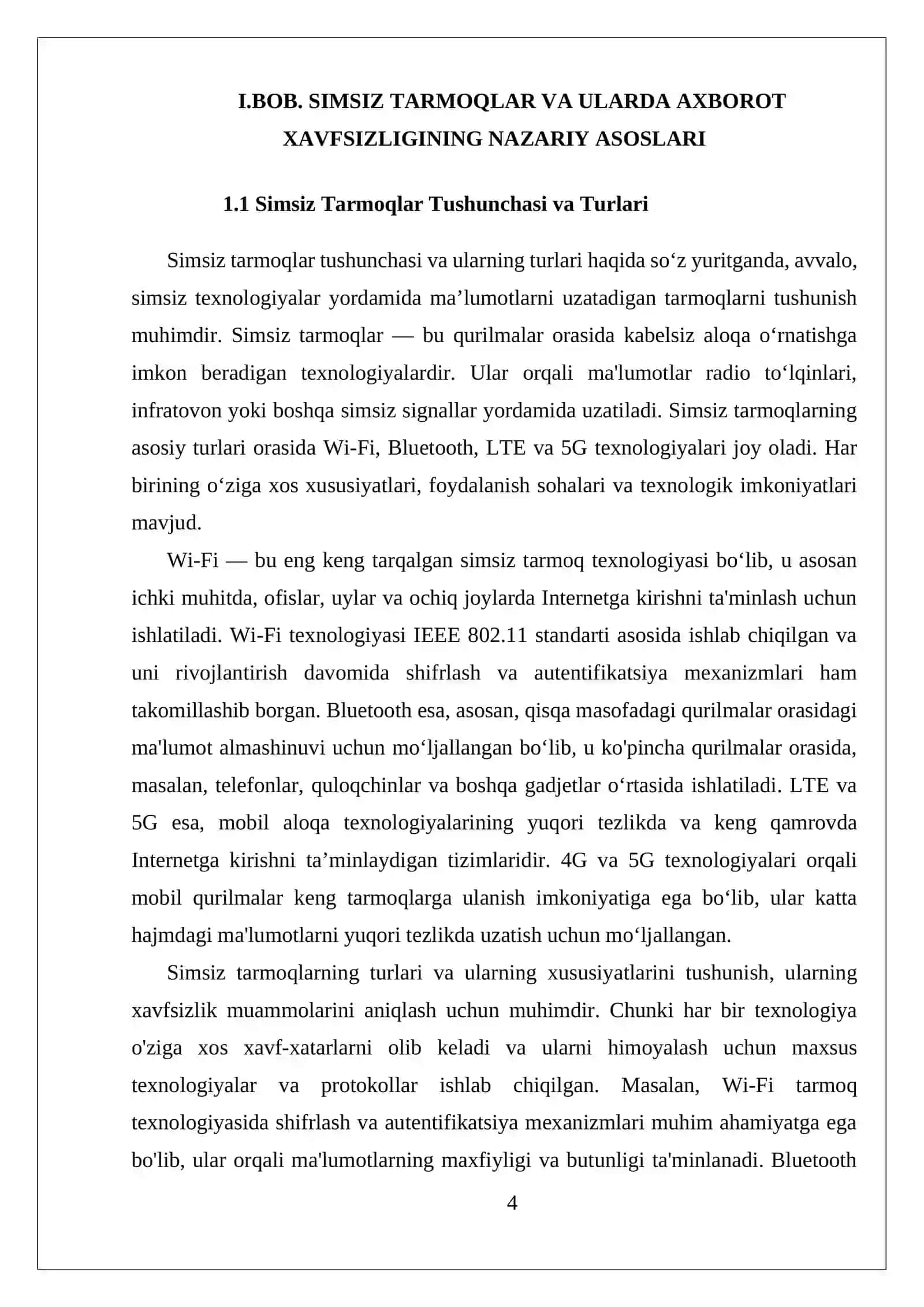 Simsiz tarmoqlarda axborot xavfsizligini ta'minlash va ruxsatsiz kirishni oldini olish 4