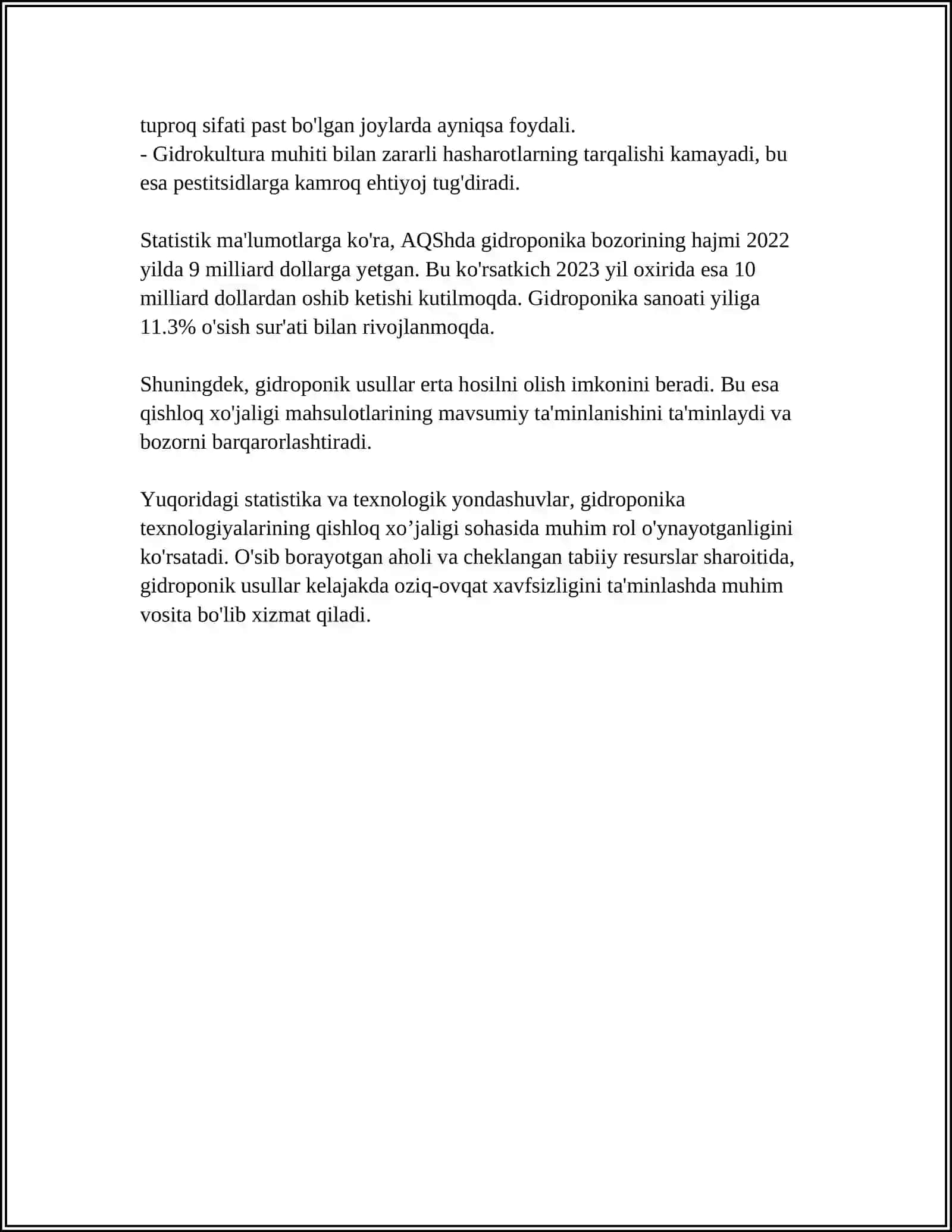 DUNYODA QISHLOQ XÒJALIK BIOTEXNOLOGIYASINING AHAMIYATI 4