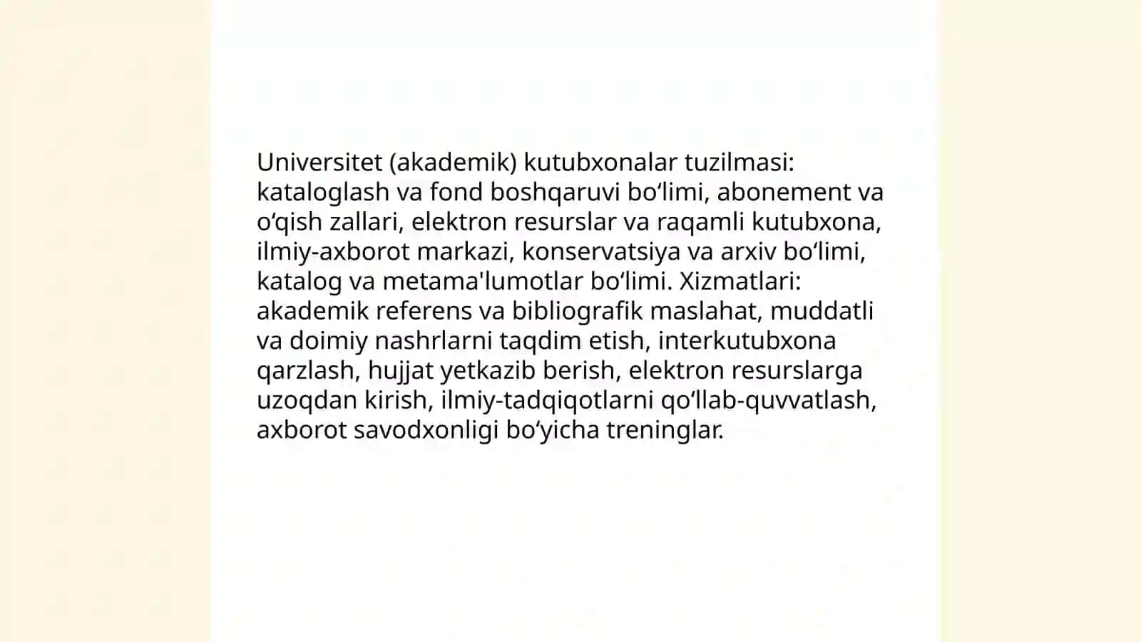 Kutubxona-axborot muassasalarining asosiy tiplari va xillari 4
