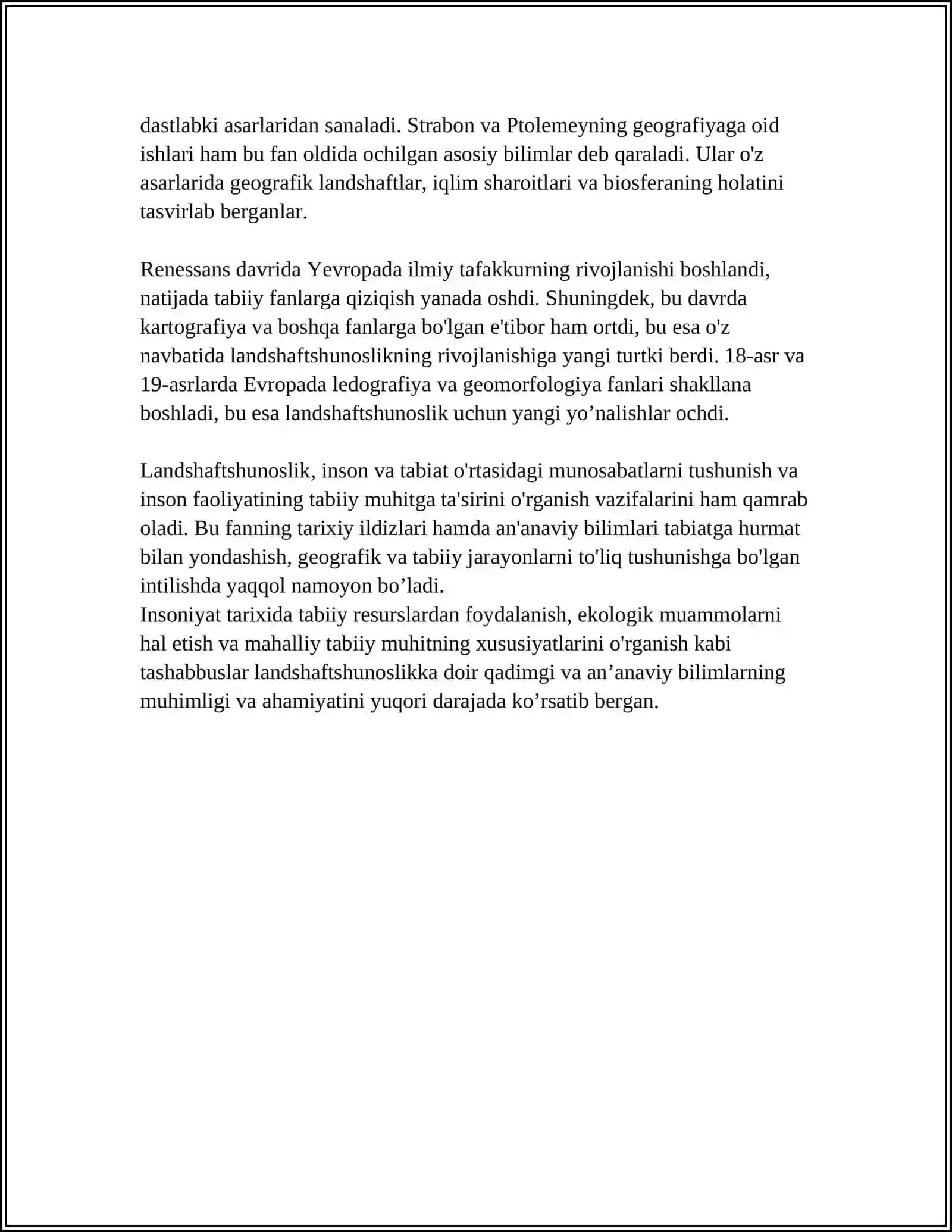 LANDSHAFTSHUNOSLIK FANINING RVOJLANISH TARIXI 4