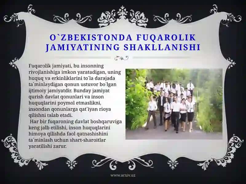 O’zbekistondagi huquqiy-demokratik davlat qurishning konstitutsiya viyasoslari 4
