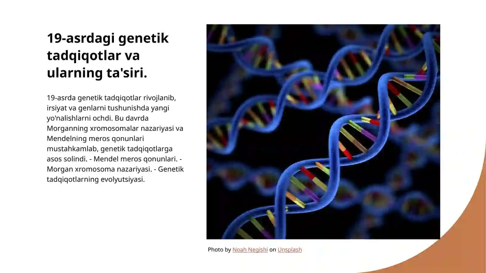 Genetikaning fan sifatida rivojlanishini tarixiy bosqichlari. Mendel va Morganning soha rivojlanishiga qo'shgan hissasi. Belgilar irsiylanishini asosiy qonunlari 4
