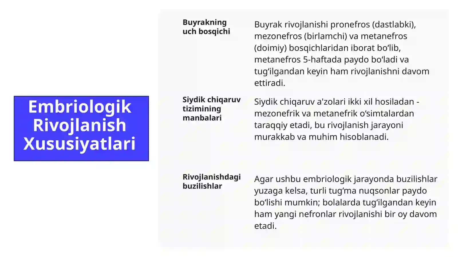 Siydik Ayiruv A'zolarining Rivojlanish Nuqsonlari 4