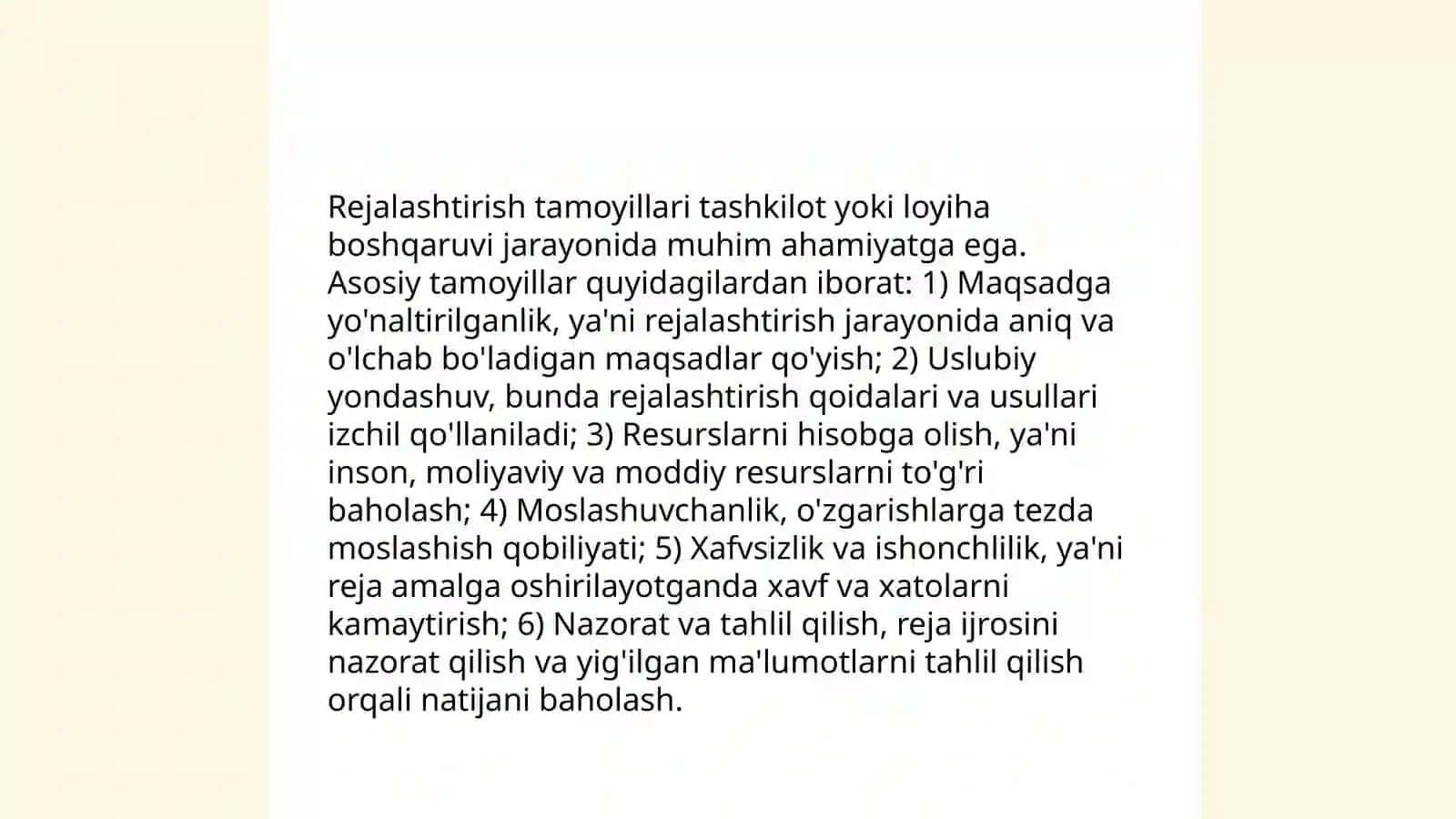 Boshqaruv funksiyalari va tamoyillari. Boshqaruv usullari va uslublari 4
