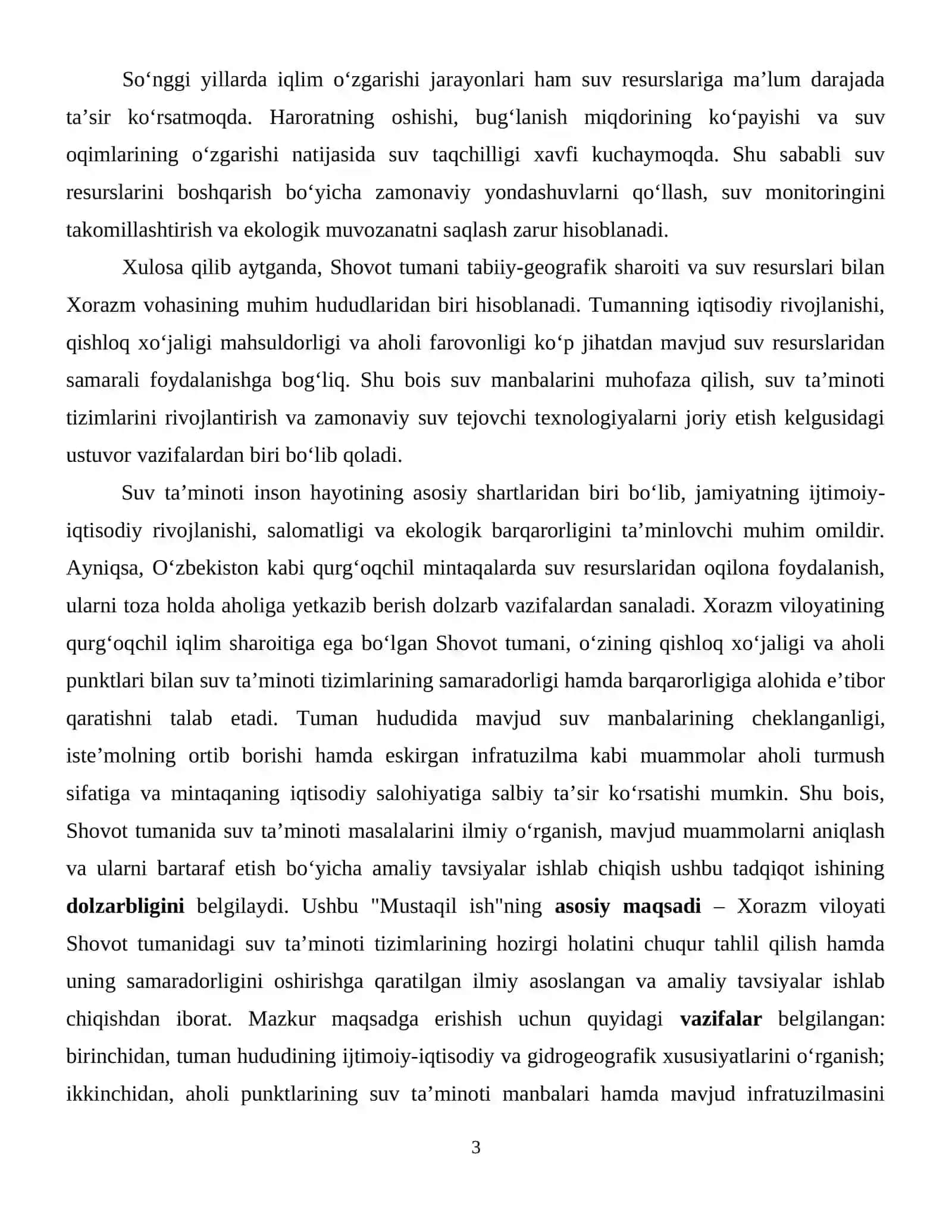 Shovot tumanining geografik joylashuvi va suv resurslari tavsifi 4