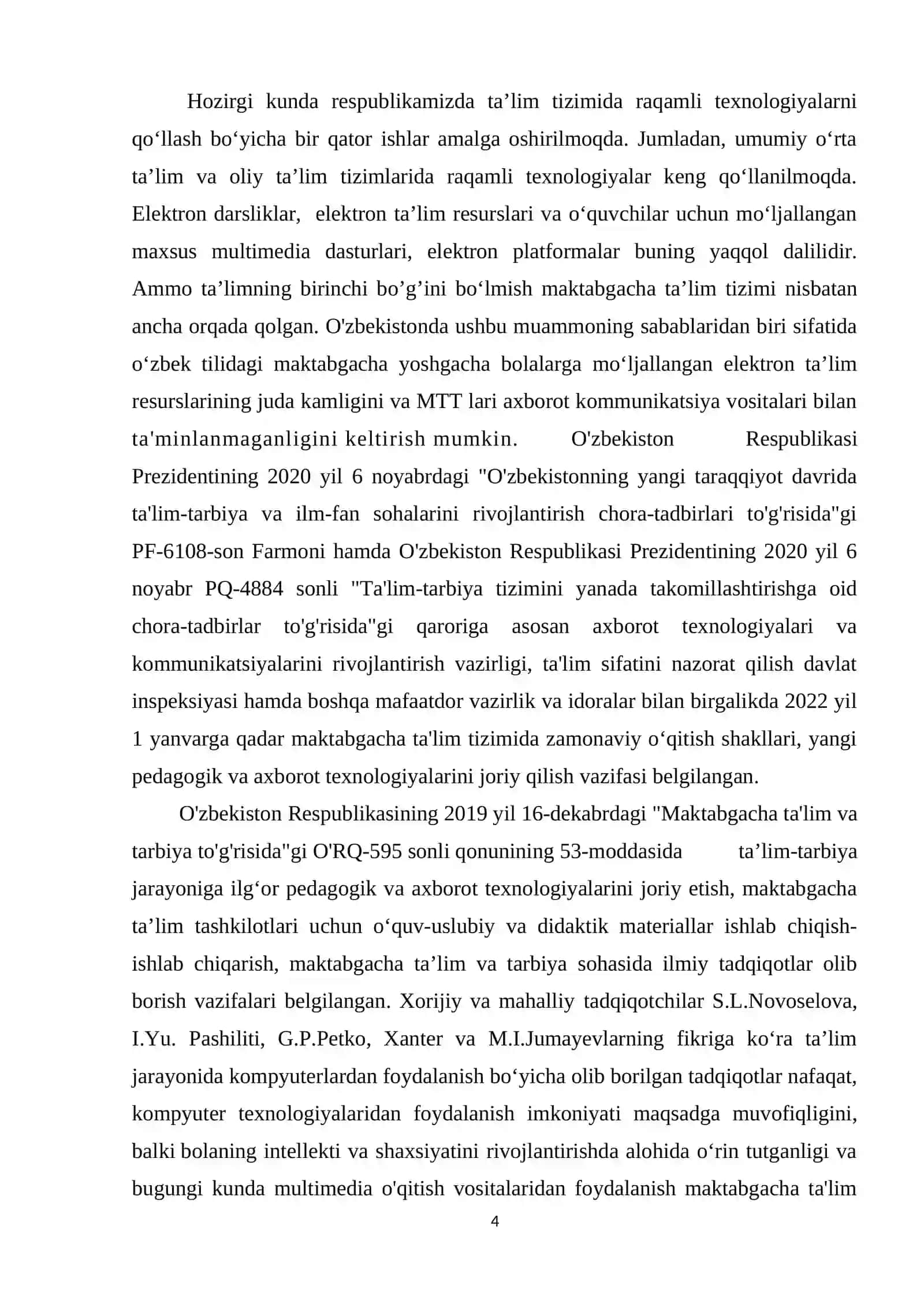 Maktabgacha ta’lim tashkilotlarida multimedialardan foydalanish kurs ishi 4