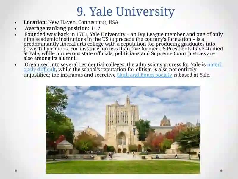 The 10 Best Universities in the World 4
