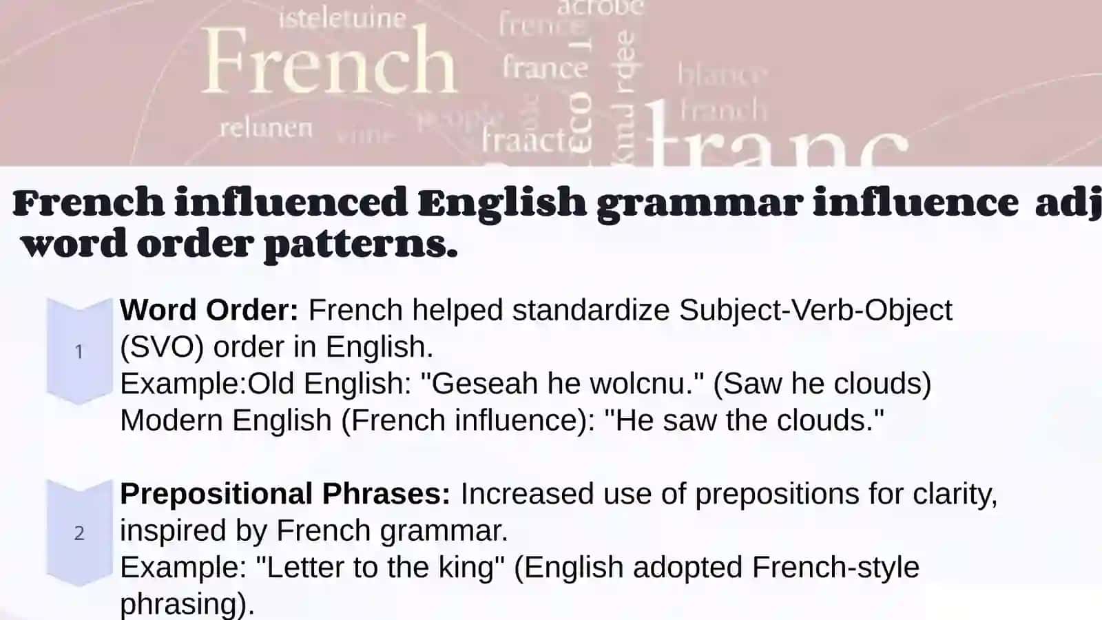 The Foreign French Influence on the Development of the English Language 4