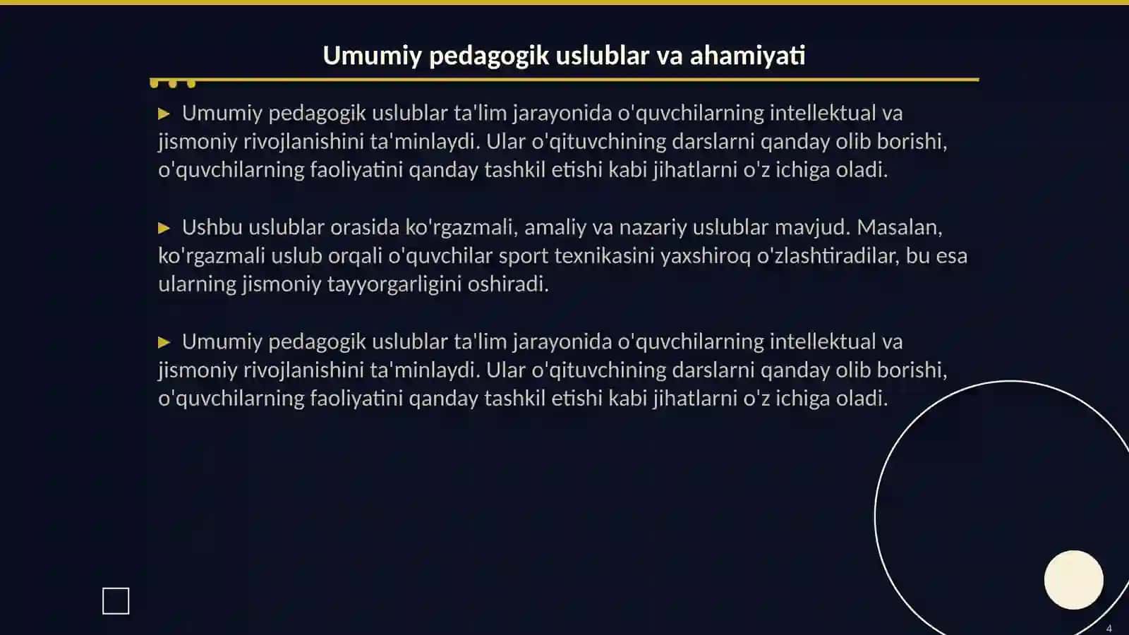 Jismoniy tarbiyaning umum pedogogik va maxsus uslublari 4
