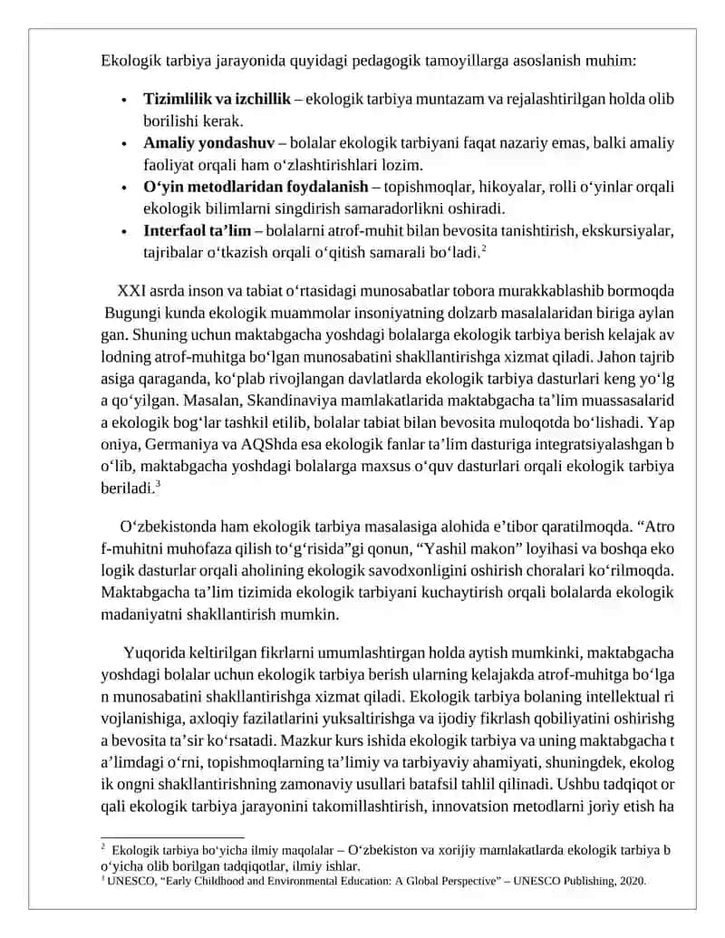 Maktabgacha yoshdagi bolalarga ekologik tarbiya berishda topishmoqlardan foydalanishning amaliy ahamiyati 4