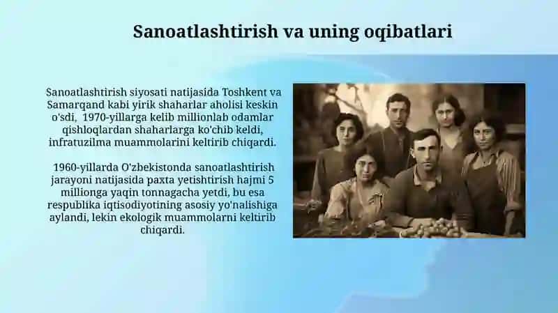 Osiyo mamlakatlari 2x asr ikkinchi yarmida 4