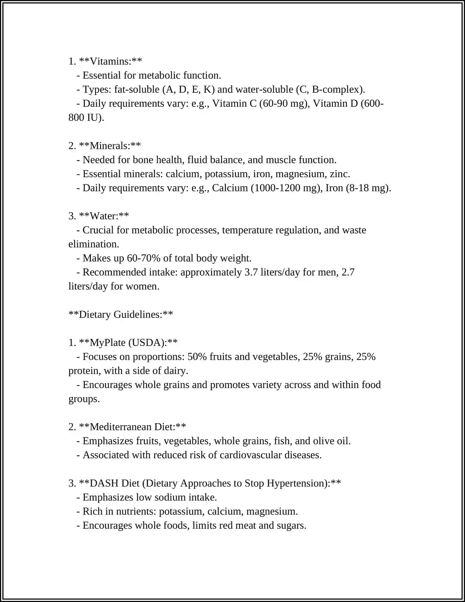 Nutrition and Diet: Essential Information 4