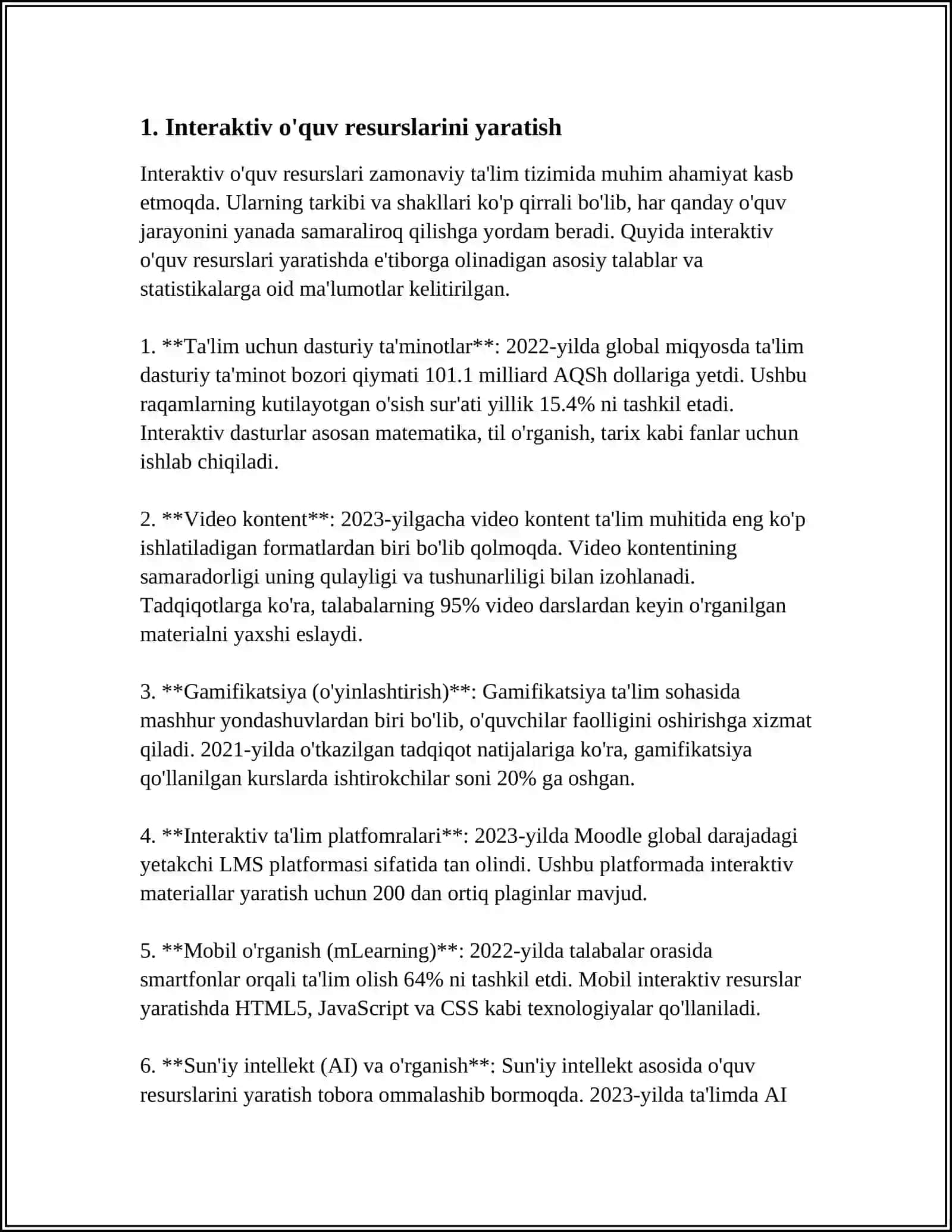 LMS(LEARNING MANAGEMENT SYSTEMS-TA'LIMNING BOSHQARUV TIZIMLARI) IMKONIYATLARINI RIVOJLANTIRISH 4