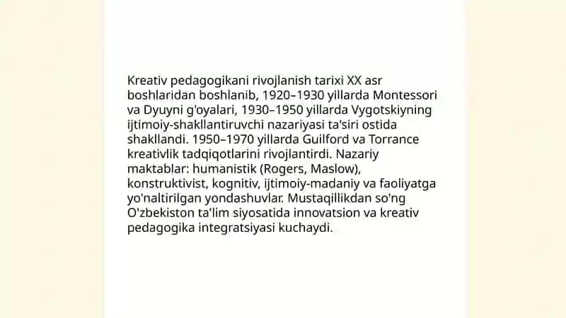Kreativ pedagogika fanining nazariy asoslari 4