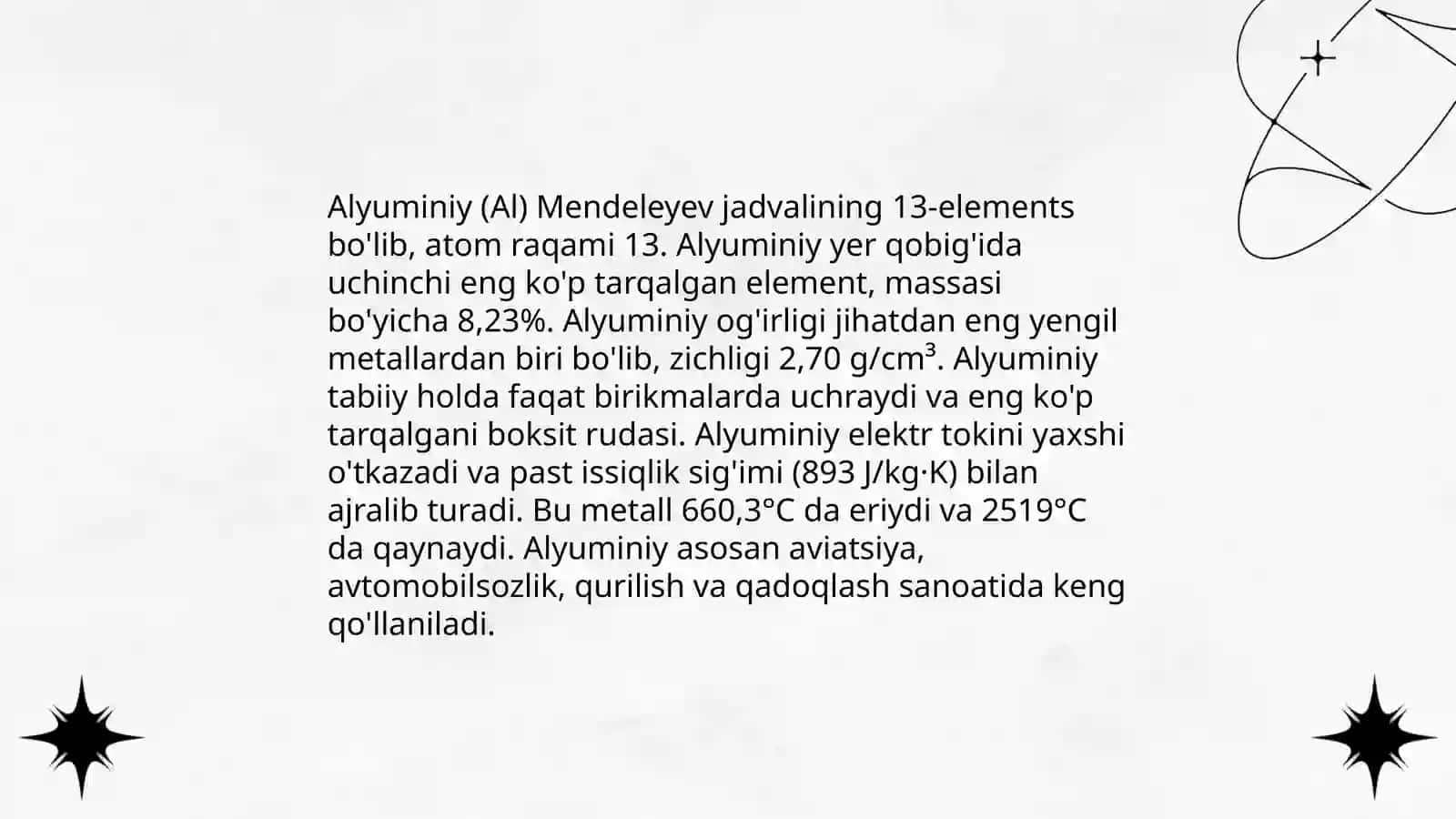 Davriy sistemaning asosiy guruppacha 3A guruh elementlari 4