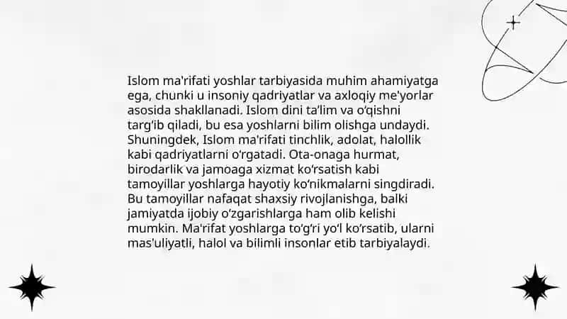 Islom qadriyatlari va ma'rifatining hozirgi davrdagi ahamiyati 4