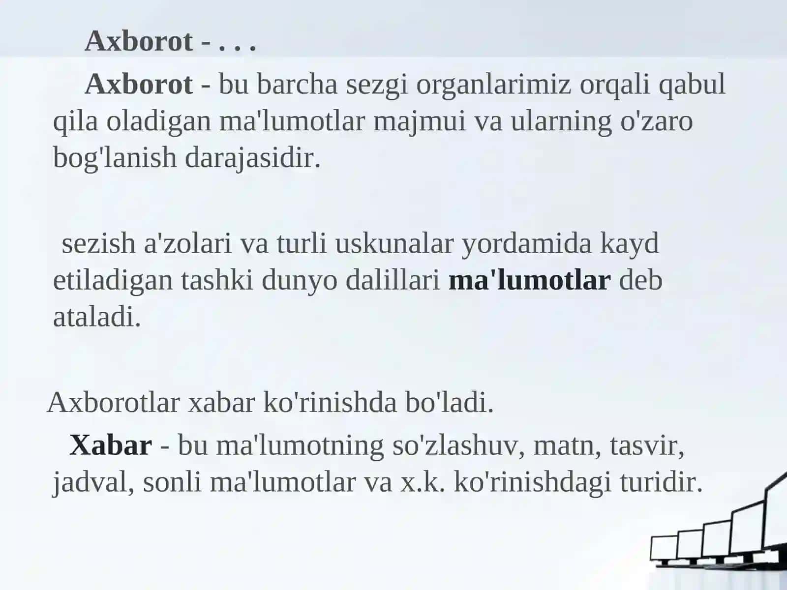 Informatika va axborot texnologiyalari fanini o’qitishning o’quv-metodik taminoti 4