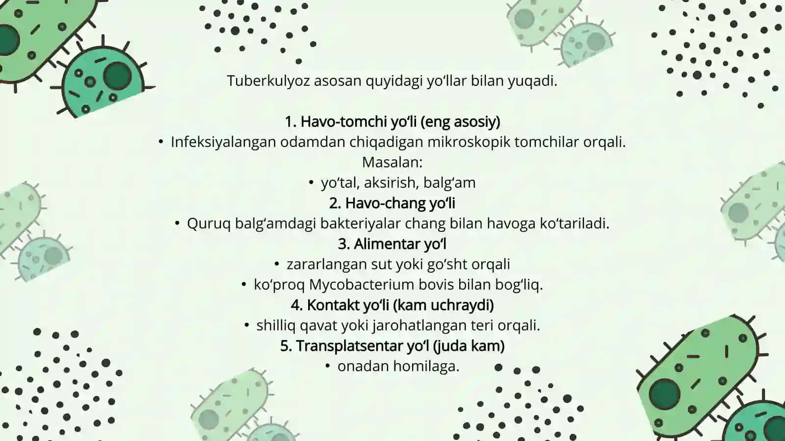 Tuberkulyoz etiologiyasi. Tuberkulyoz mikobakteriyasining dorilarga chidamlilik turi 4