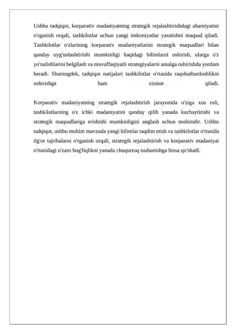 Strategik Rejalashtirish va Korparativ Madaniyat 4