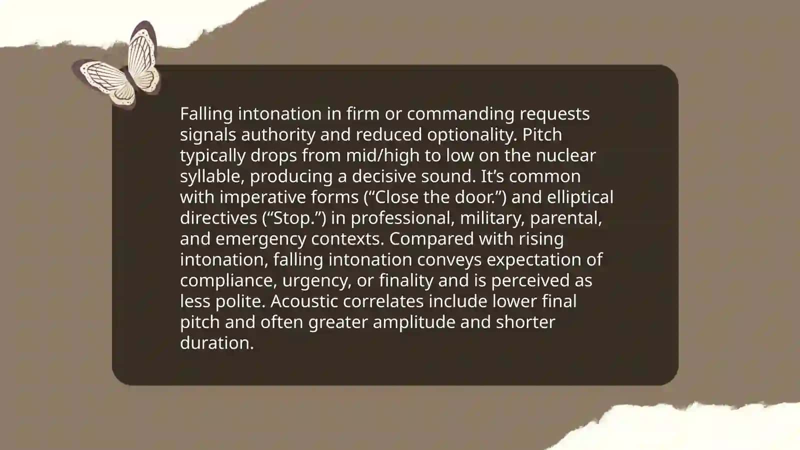 Intonation in request 4