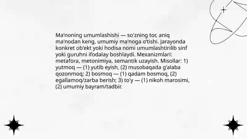SO`ZLARDA LEKSIK MA’NO TARAQQIYOTINING IFODALANISHI 4