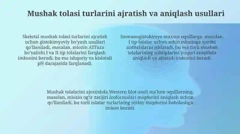 Oyoq mushaklaridan mushak turlarini tayyorlash va klassifikatsiyasi 4