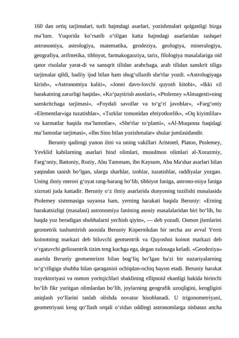 Abu Rayhon Beruniyning hayoti va ilmiy merosi 4